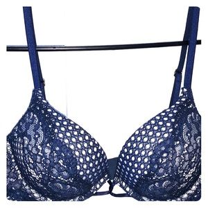 NWOT 34B Navy Lace Victoria Secret Bombshell Bra